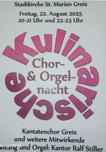 Kulinarische Orgelnacht 25